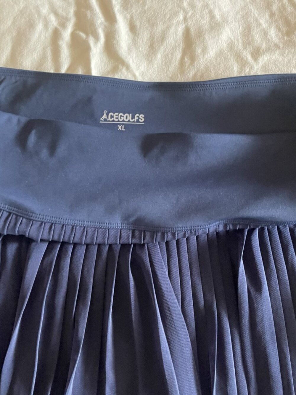 ACEGOLFS XL Navy Pleated Athletic Skirt - Picture 5 of 7